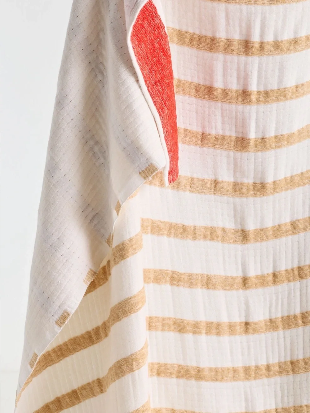 Anthropologie Sailor Cotton Printed Stripe Throw Blanket